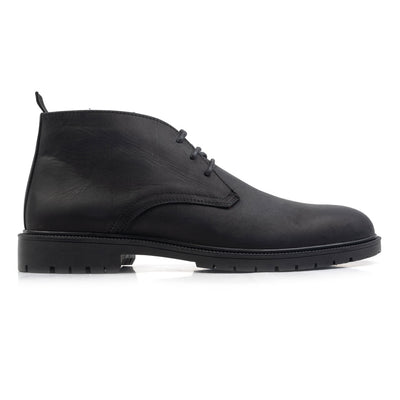 ADAM CHUKKA Black Wax Leather