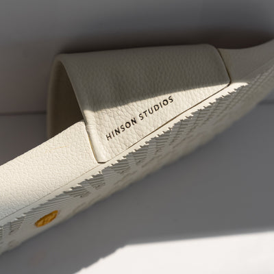 Hinson LUXURY GRIP SLIDE Off White Leather Milled - ALPINA BRANDS